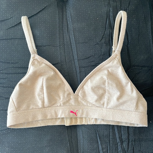 Puma gold beige natural cream bra - Picture 2 of 4